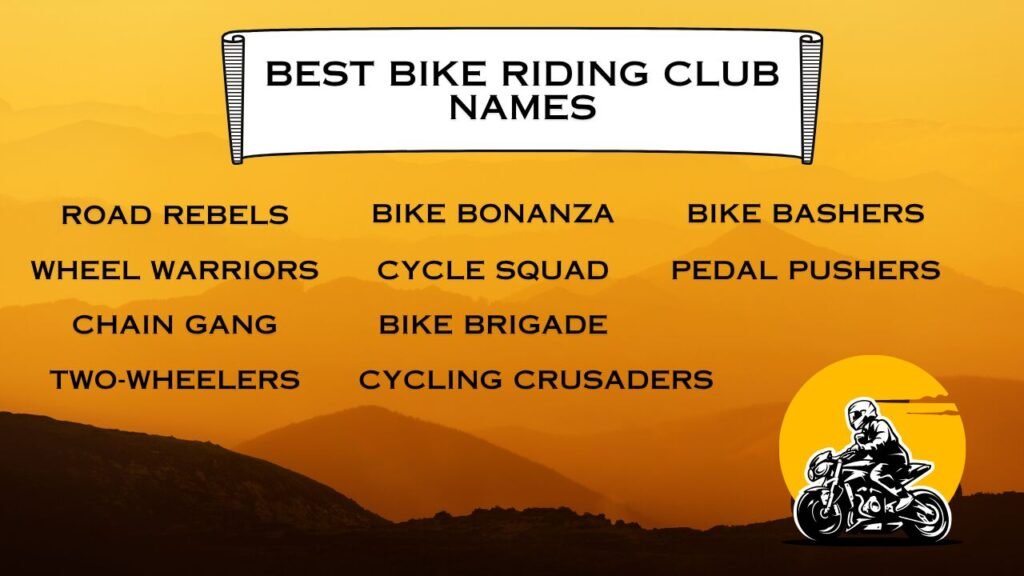 Best Bike Riding Club Names
