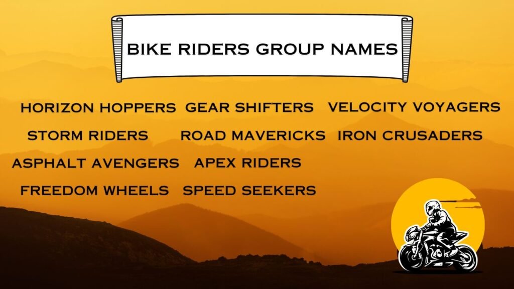 Bike Riders Group Names