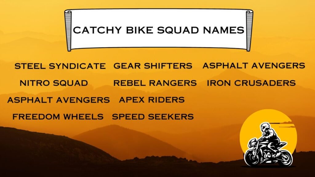 Catchy Bike Squad Names