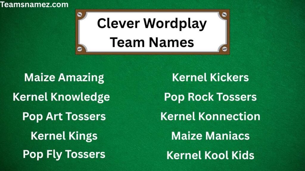 Clever Wordplay Team Names