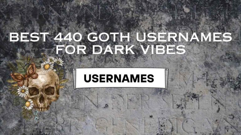 Goth Usernames