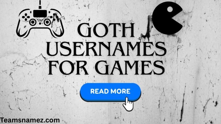 Goth Usernames for Games