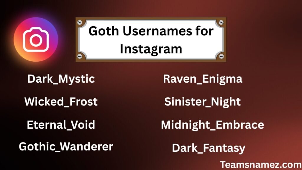 Goth Usernames for Instagram