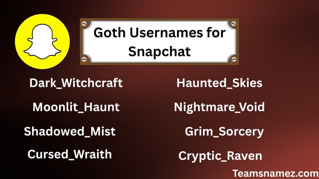 Goth Usernames for Snapchat