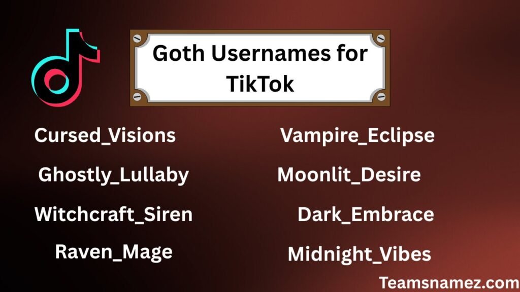 Goth Usernames for TikTok