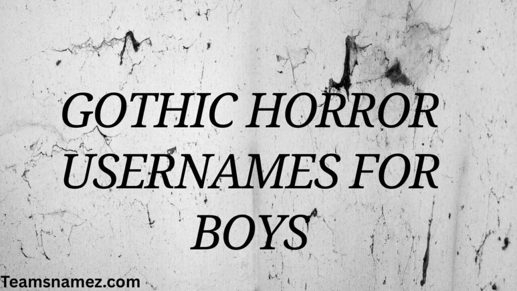 Gothic Horror Usernames for Boys