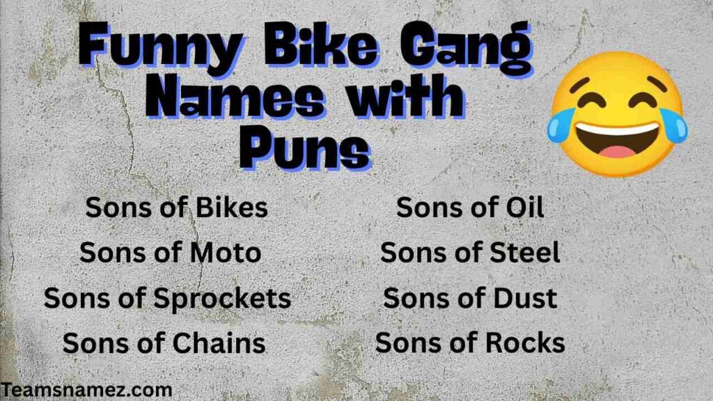 Funny Bike Gang Names with Puns