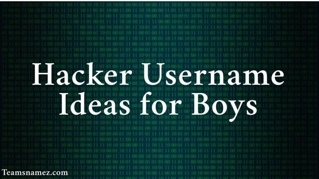 Hacker Username Ideas for Boys