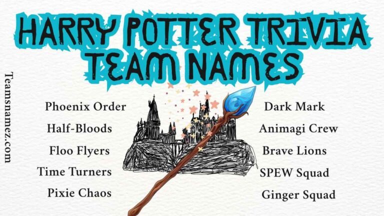 Harry Potter Trivia Team Name ideas