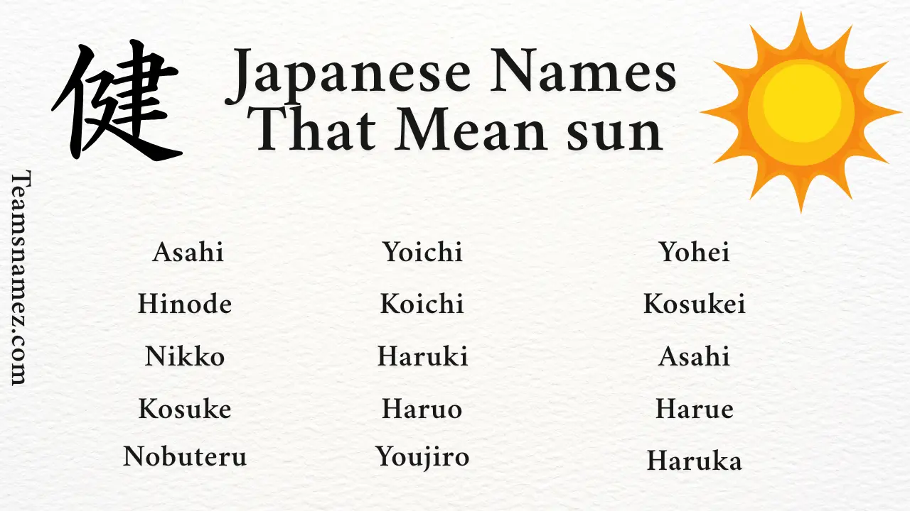 Japanese Names That Mean Sun