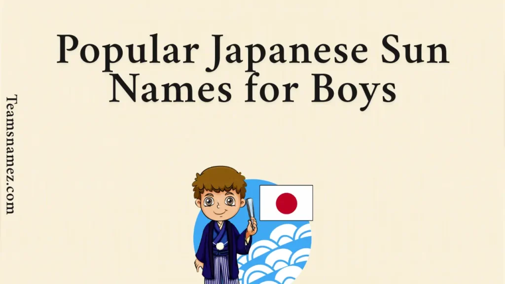 Popular Japanese Sun Names for Boys