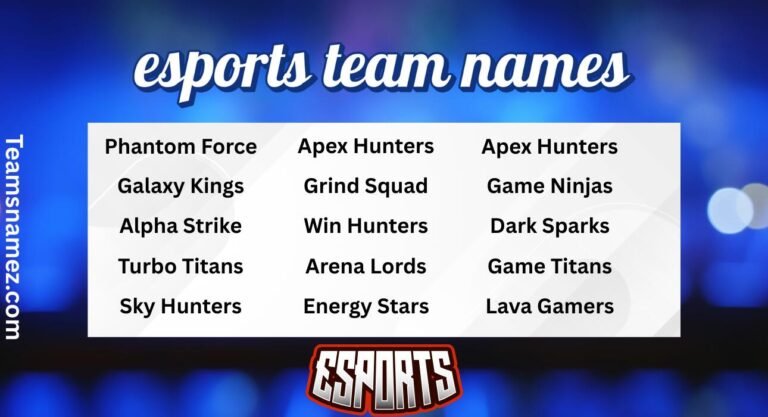 Esports Team Name ideas