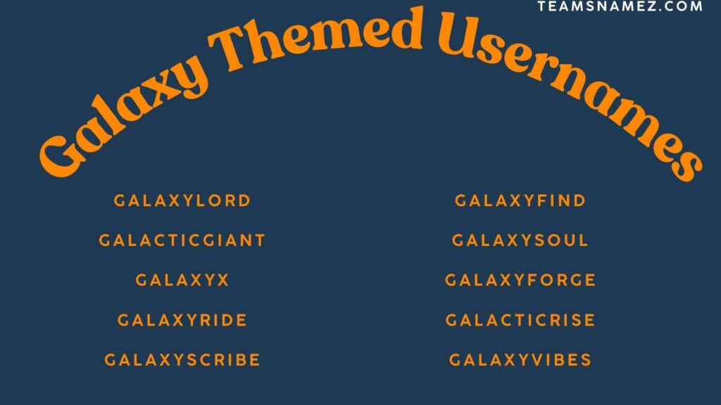 Galaxy Themed Usernames