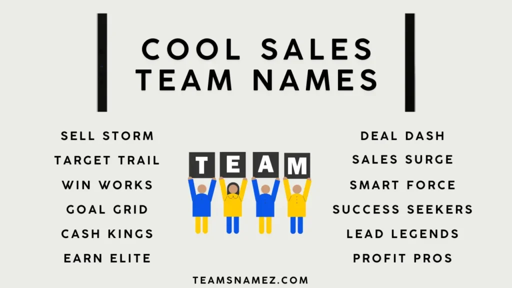 Cool Sales Team Names ideas