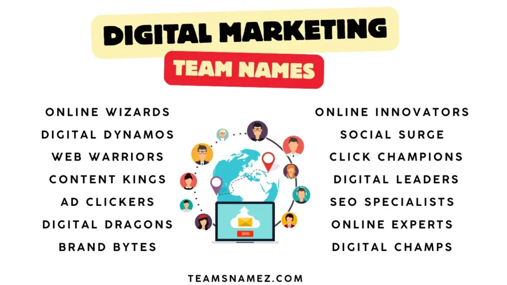 Digital Marketing Team Name Ideas