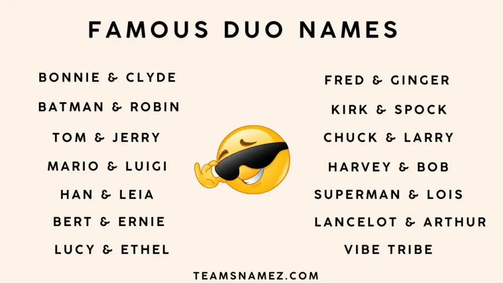 Famous Duo Name ideas