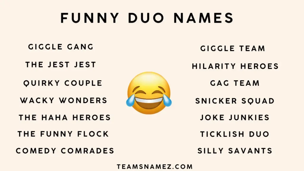 Funny Duo Names list