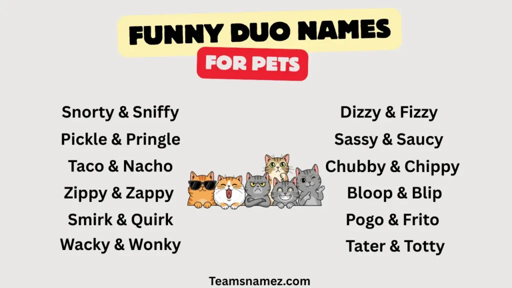 Funny Duo Name ideas for Pet Pairs