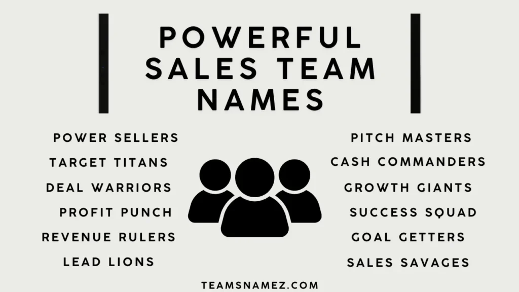Powerful Sales Team Names ideas