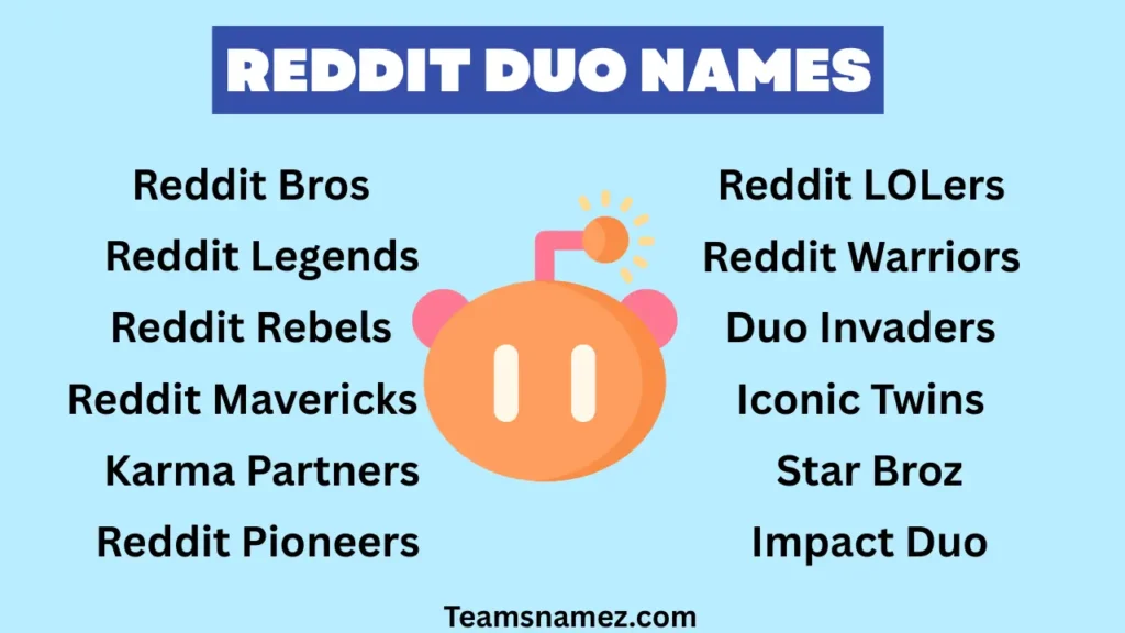 Reddit Duo Names list