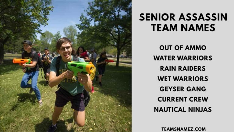 Senior Assassin Team Names ideas