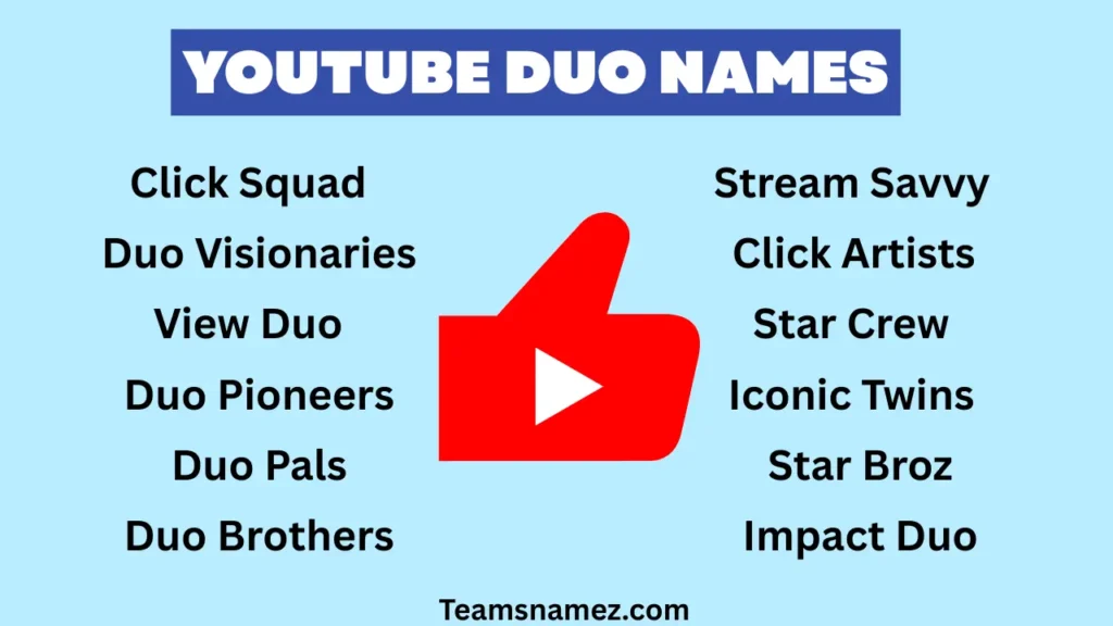 YouTube Duo Names