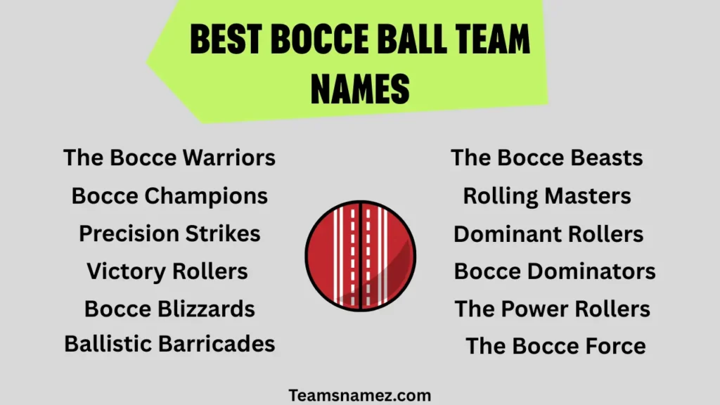 Best Bocce Ball Team Name ideas
