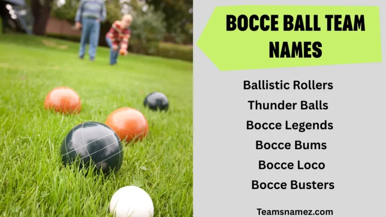 Bocce Ball Team Names