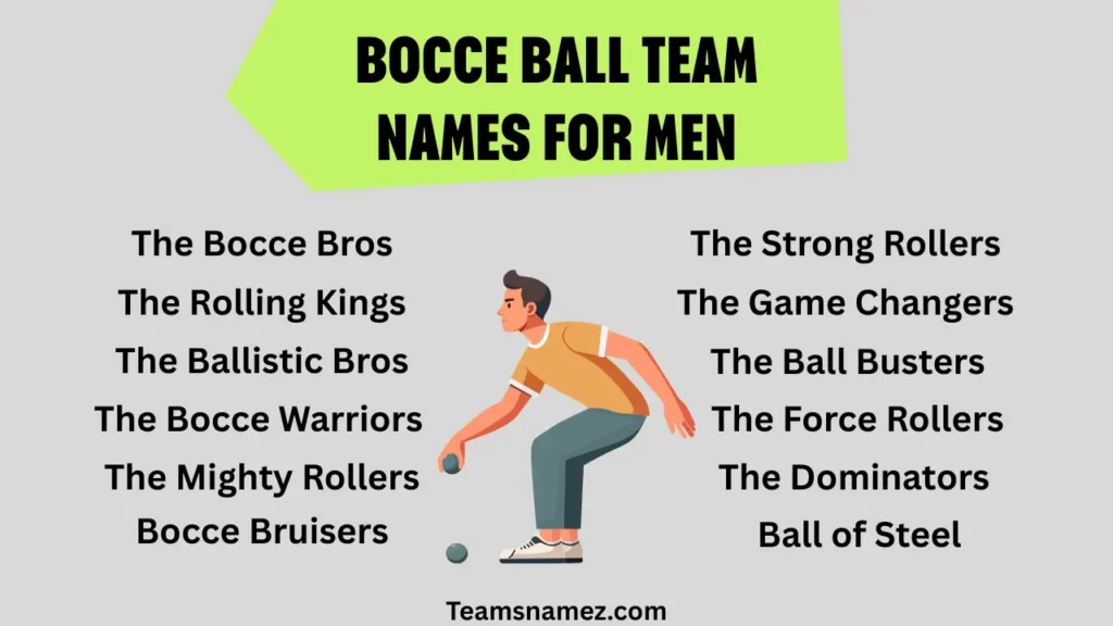Bocce Ball Team Names for Men