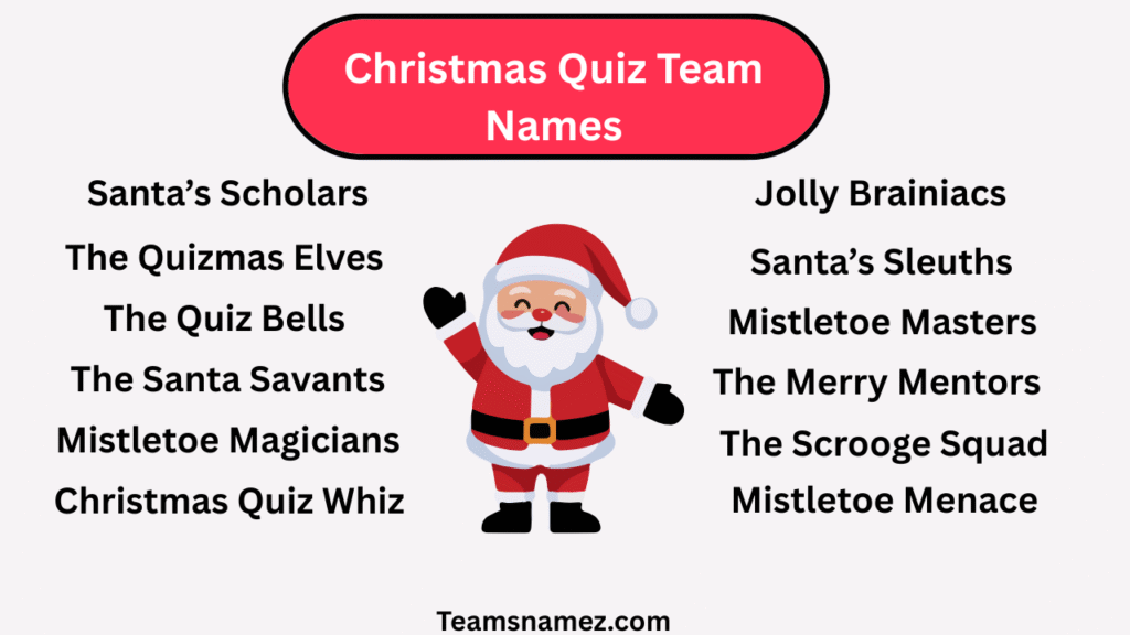 Christmas Quiz Team Names