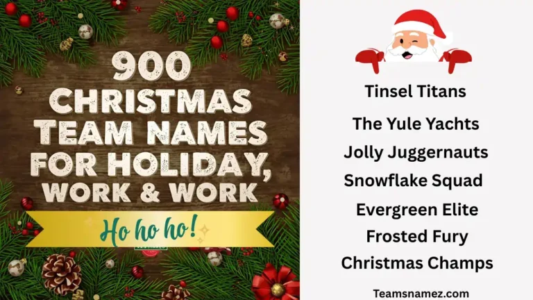 Christmas Team Names