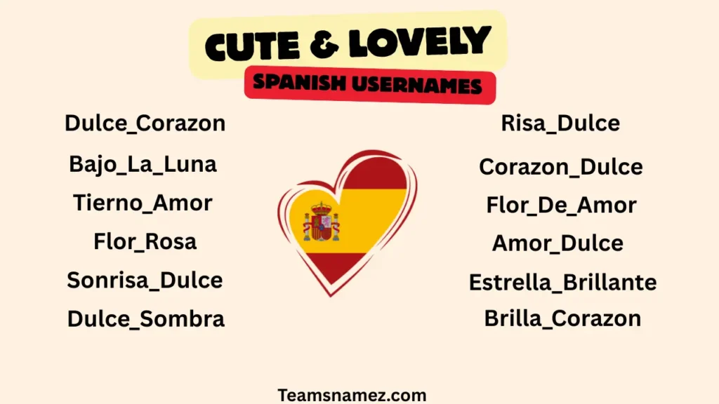 Cute & Lovely Spanish Usernames