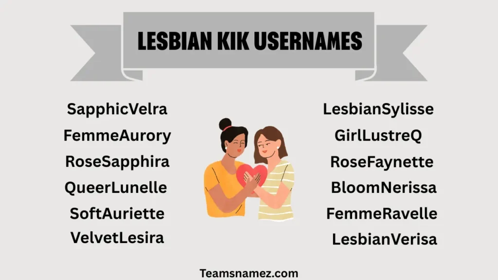 Lesbian Kik Username ideas
