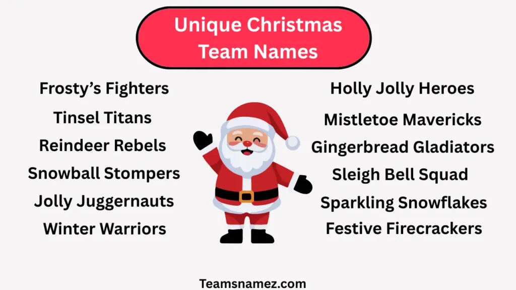 Unique Christmas Team Names